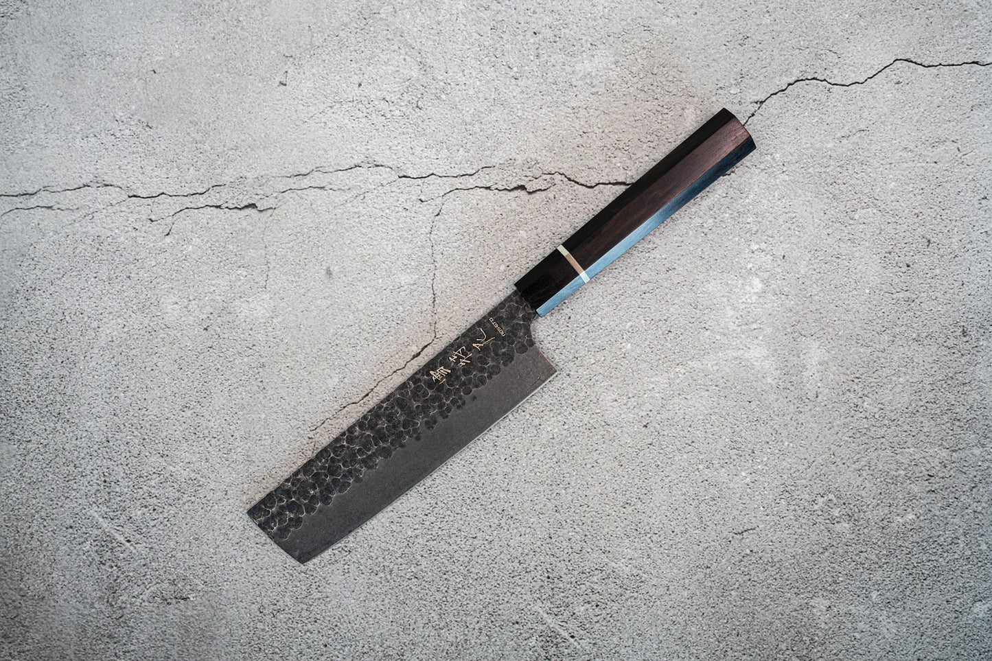 Couteau Noseto en acier inoxydable à haute teneur en carbone, manche octogonal en ébène Nakiri de 170 mm