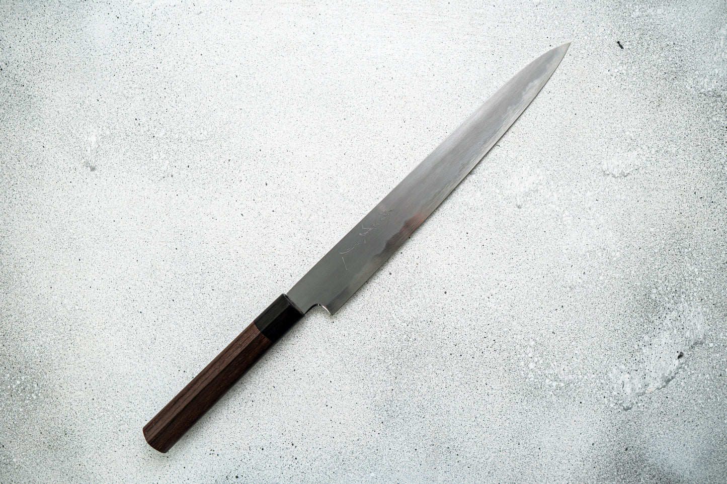 Couteau à trancher Jikko White Steel n° 2 Sujihiki, manche Shitan, 270 mm