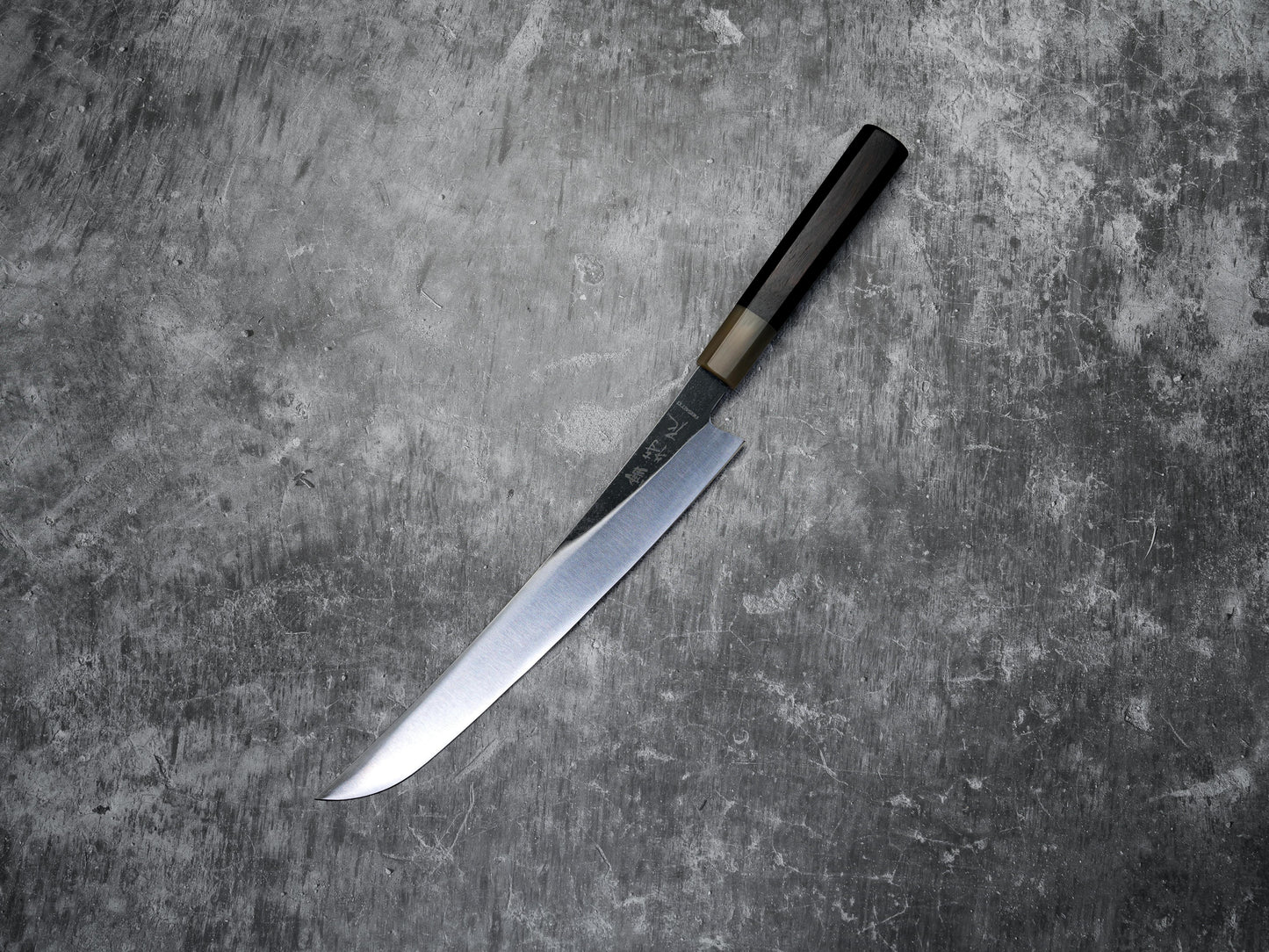 Noseto Fuka 240 mm Sujihiki Sakimaru Manche en ébène et buffle
