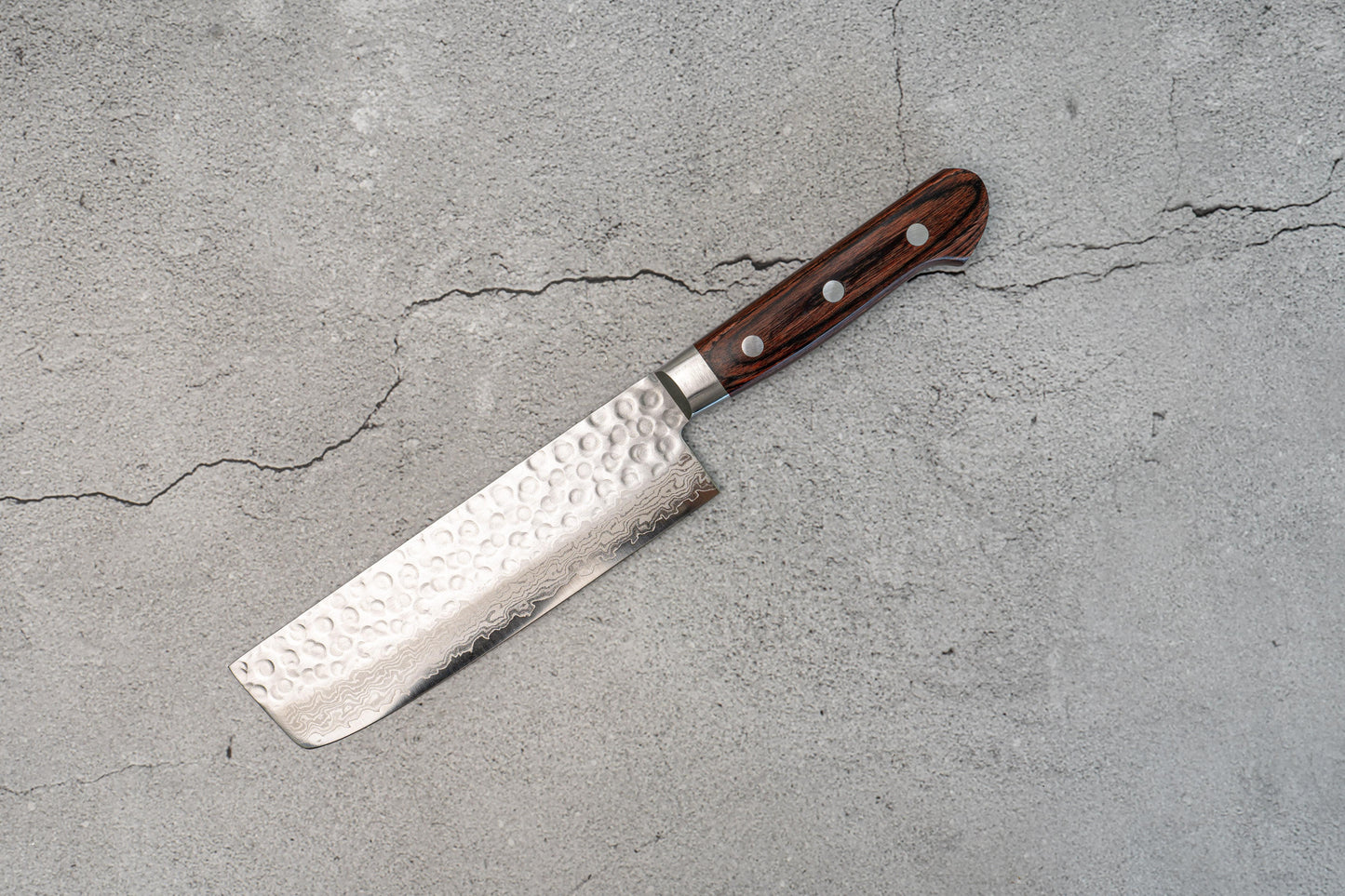 Seisuke VG10 Couteau japonais Damas Nakiri 17 couches, manche en acajou de 165 mm