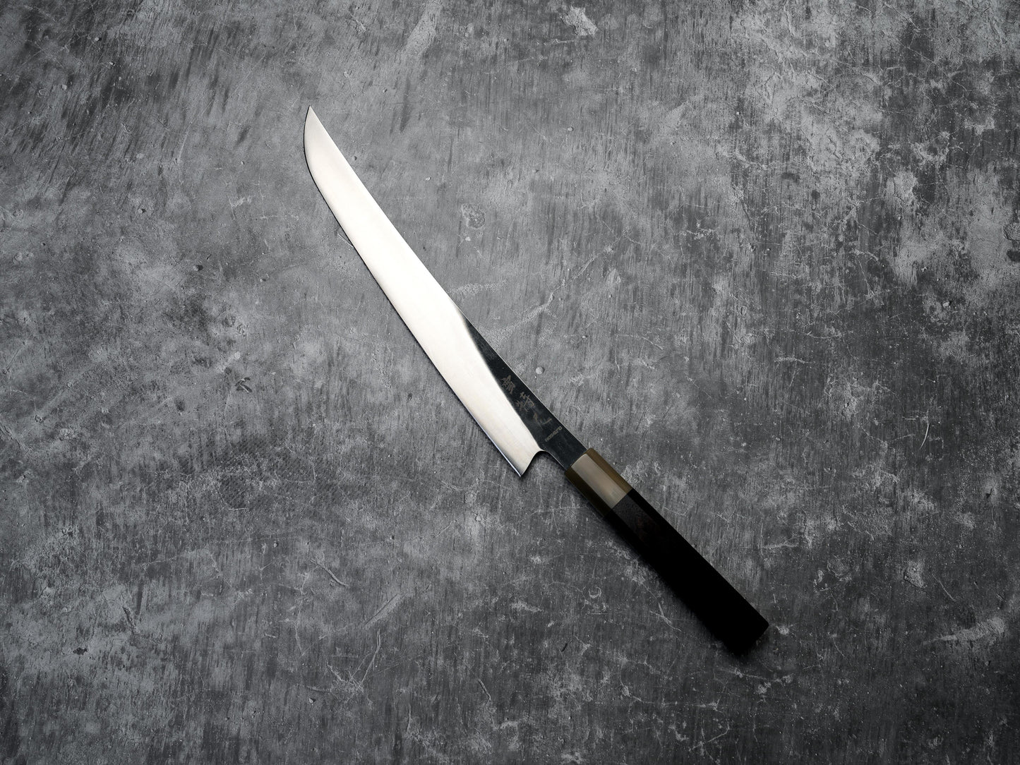 Noseto Fuka 240 mm Sujihiki Sakimaru Manche en ébène et buffle