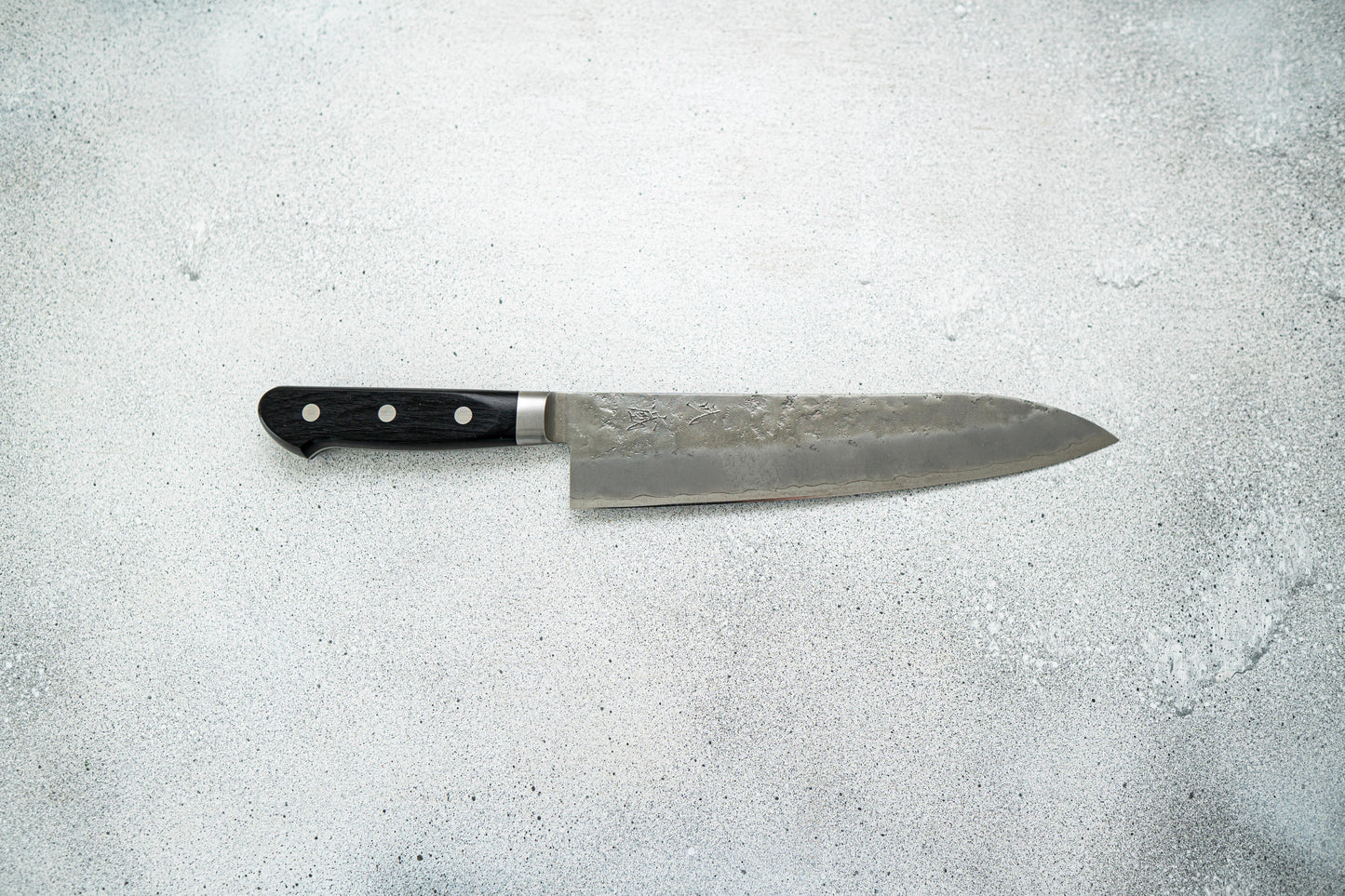 GYUTO ACIER ARGENTÉ #3 NASHIJI MANCHE WESTERN 210MM
