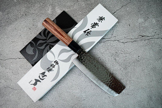 Kanetsune DSR-1K6 锤纹日本菜刀 165mm 红木手柄