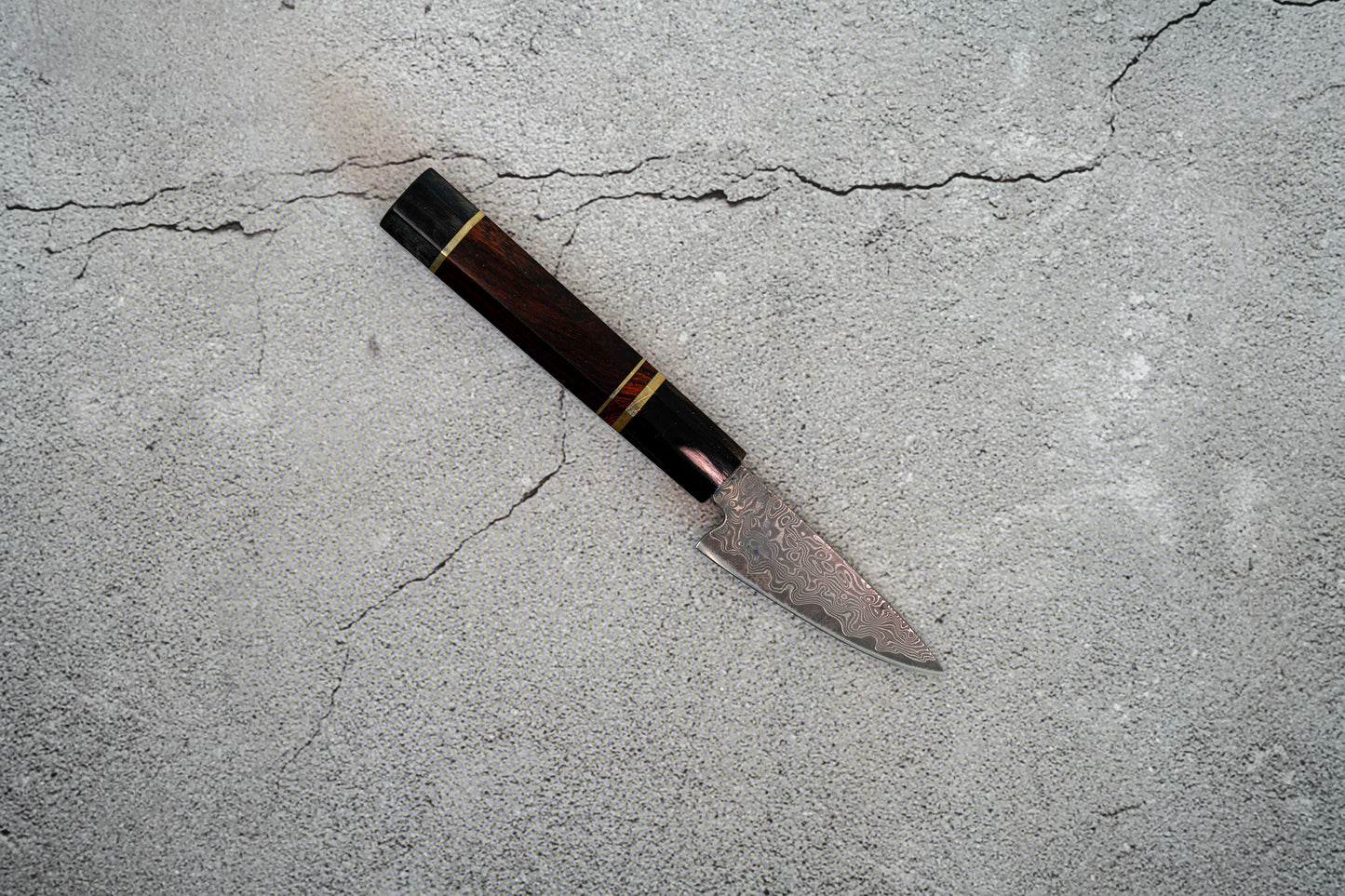 Noseto Kaji Paring 85mm Knife Damascus VG-10 Steel Core 67 layers Buffalo Horns Ironwood