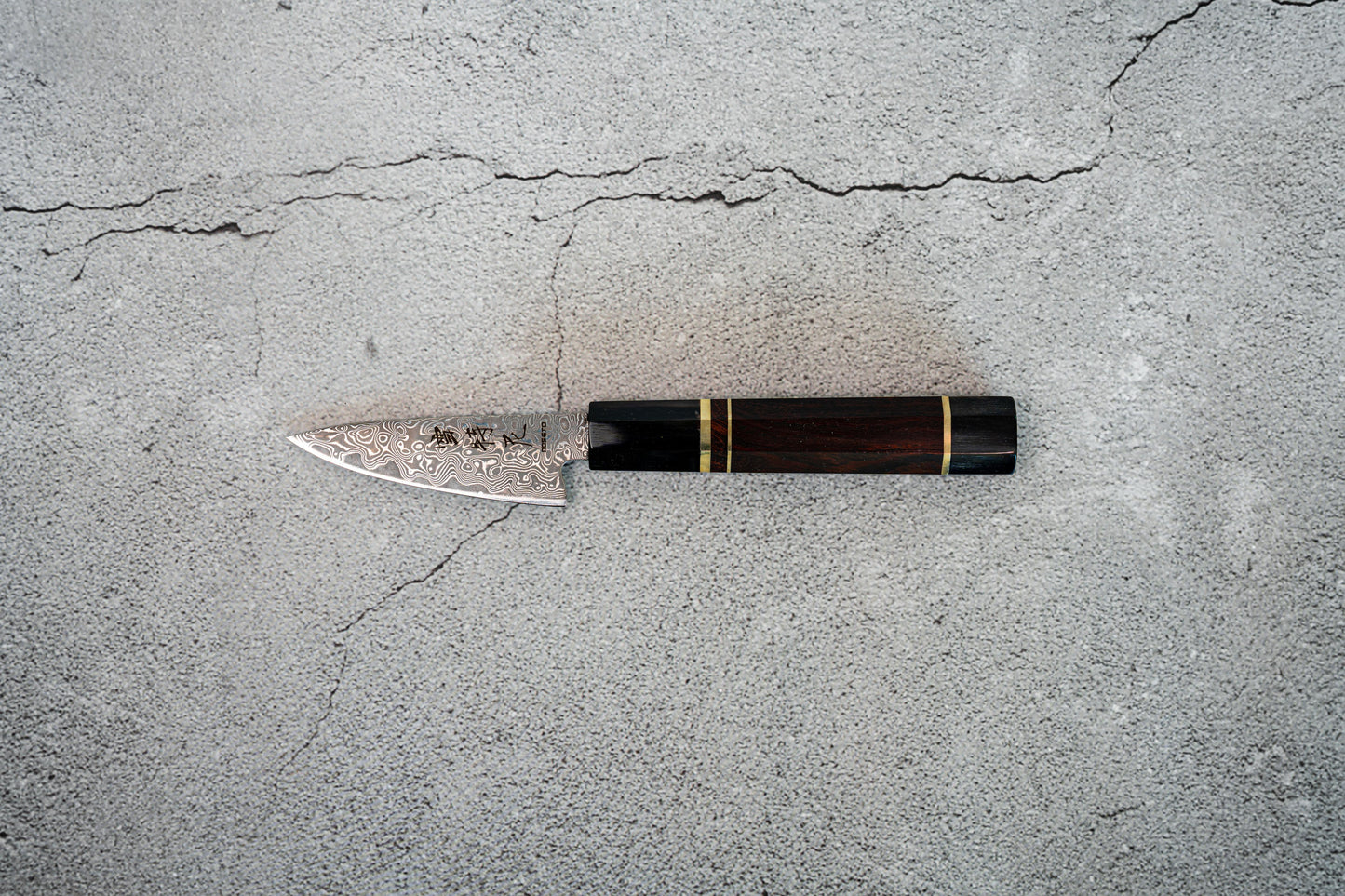 Noseto Kaji Paring 85mm Knife Damascus VG-10 Steel Core 67 layers Buffalo Horns Ironwood