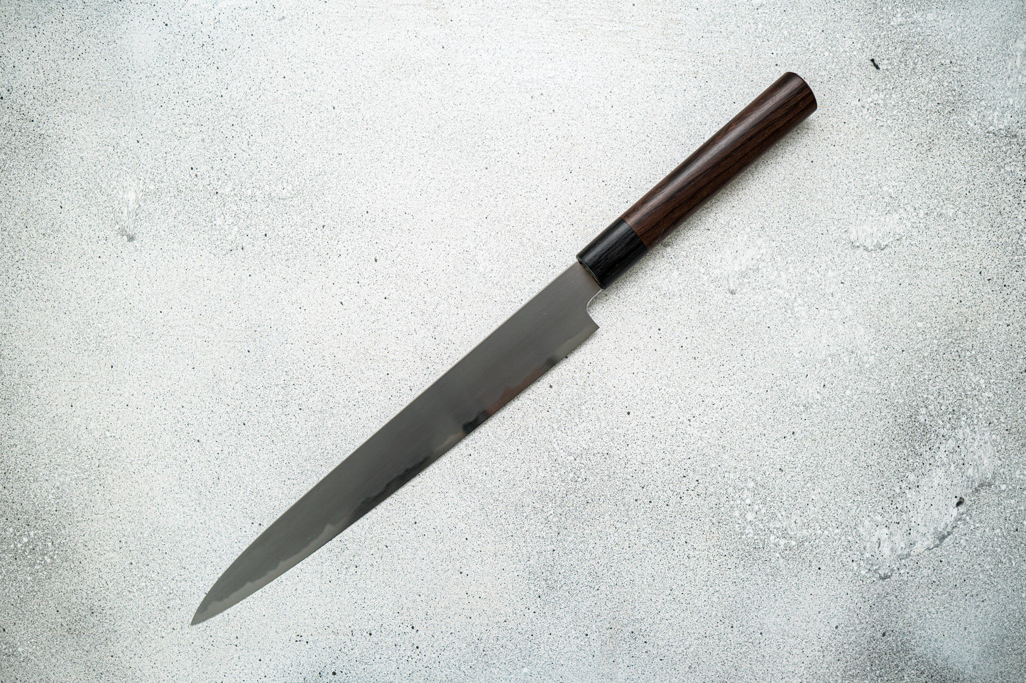 Couteau à trancher Jikko White Steel n° 2 Sujihiki, manche Shitan, 270 mm