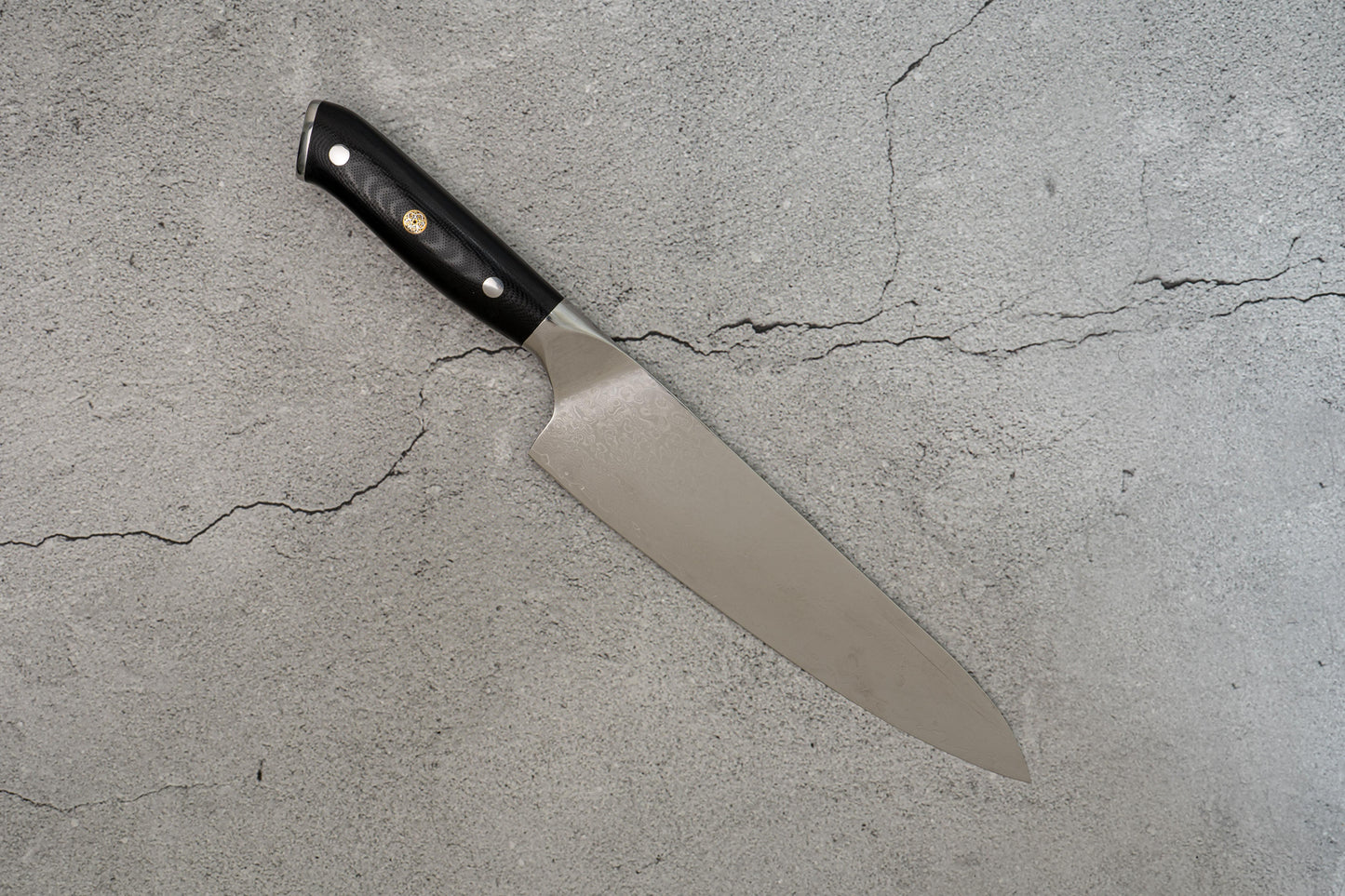Couteau de chef Damas VG-10 avec noyau en acier 67 couches G10 210 mm, manche Western