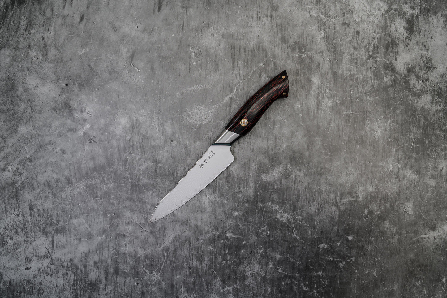 Noseto Roku Petty 135mm Knife 73-Layer Powder Steel Core with Black and Red G10 Handle