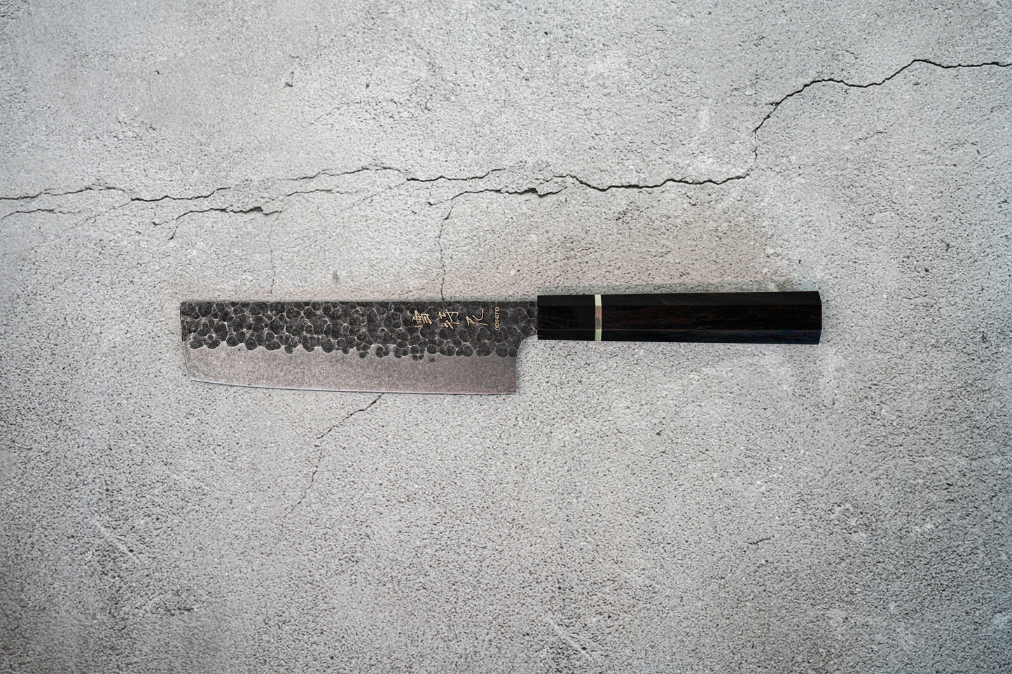Couteau Noseto en acier inoxydable à haute teneur en carbone, manche octogonal en ébène Nakiri de 170 mm