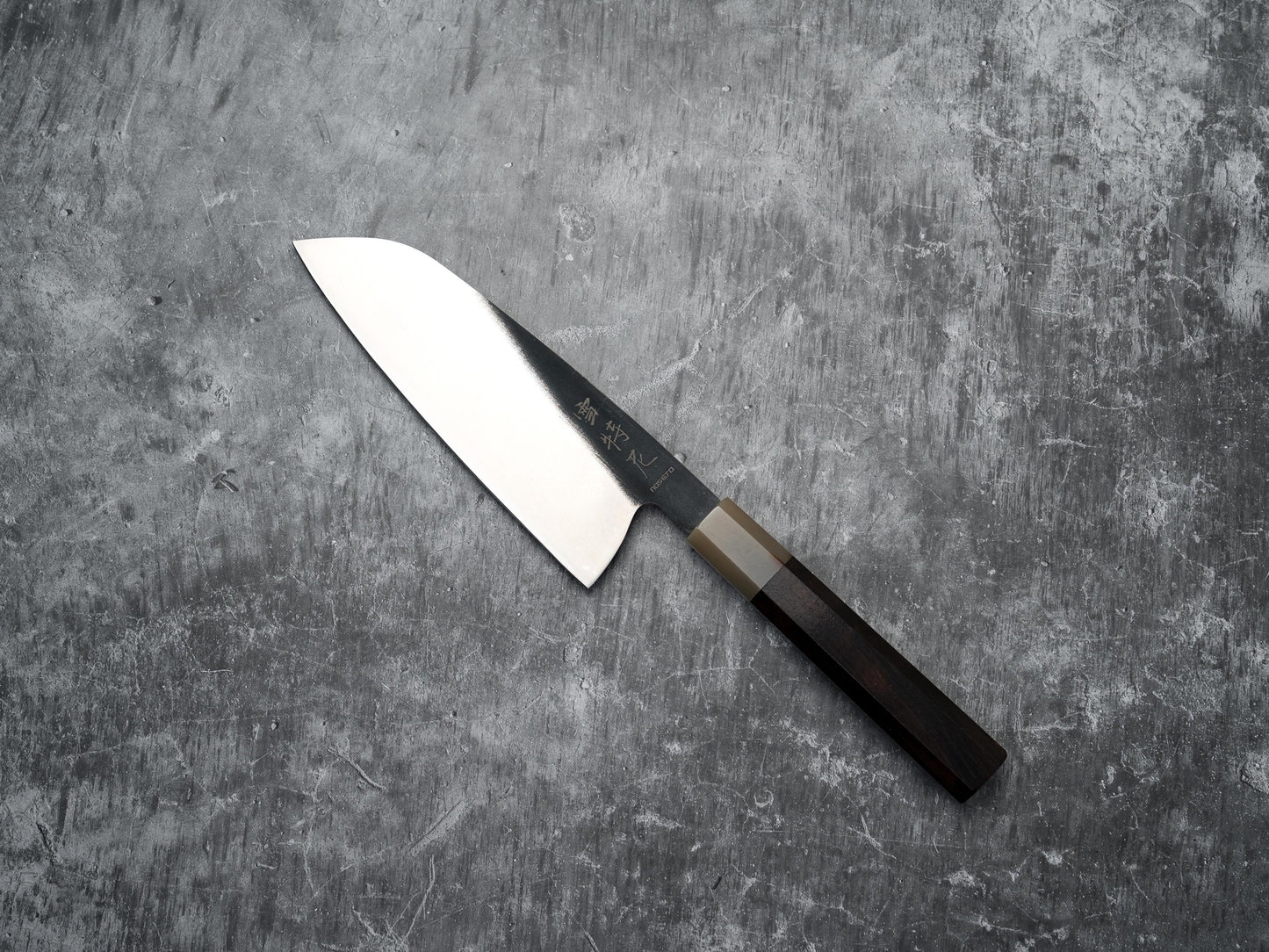 Noseto Fuka 180mm Santoku Ebony and Buffalo Hone Handle