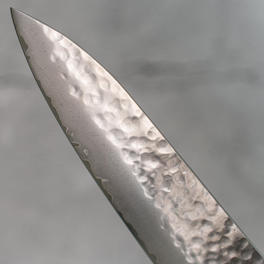 Noseto Jushi Gyuto 210mm VG-10 67 layers Hammered Damascus Blue Resin Handle Wood