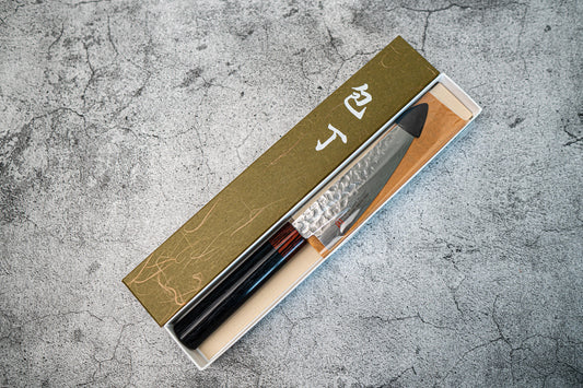 Iseya VG10 Damascus Small Santoku Japanese Knife 135mm