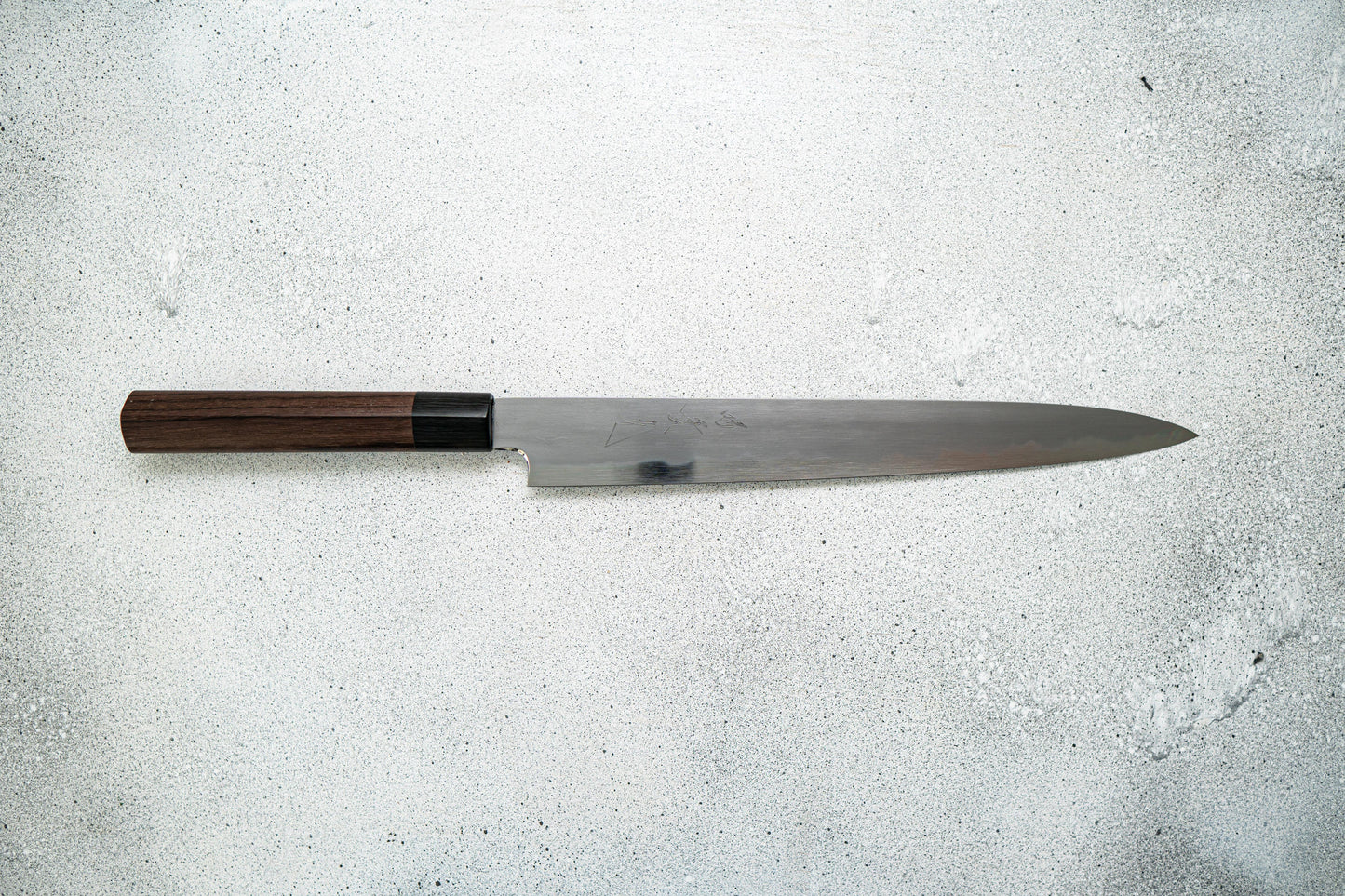 Couteau à trancher Jikko White Steel n° 2 Sujihiki, manche Shitan, 270 mm