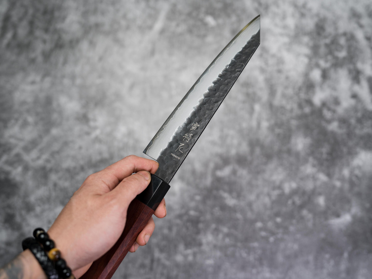 Noseto Neno 210mm Kiritsuke 3 Layers Carbon Steel with Red Wood+Buffalo Horn
