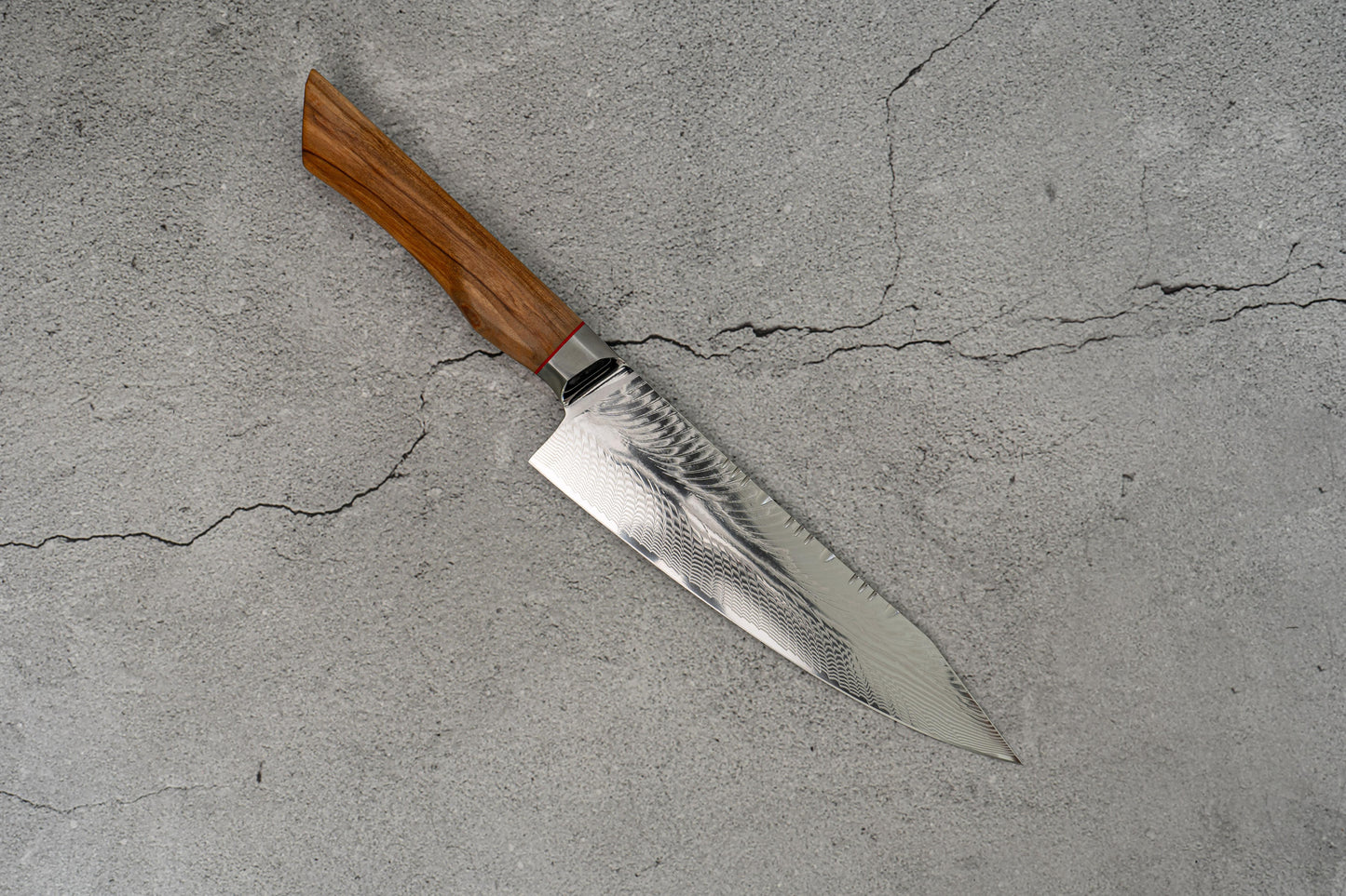 Noseto Modern Gyuto AUS10 73 layers 210mm Damascus Pakka Wood Handle
