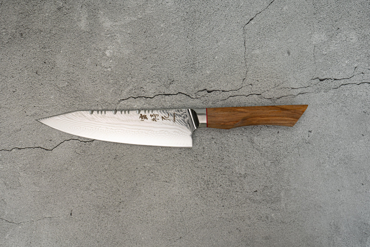 Noseto Modern Gyuto AUS10 73 layers 210mm Damascus Pakka Wood Handle