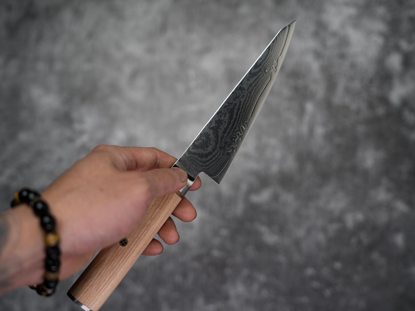 Couteau Noseto Honesuki 150 mm avec manche en bois de pakka et traversin pleine soie
