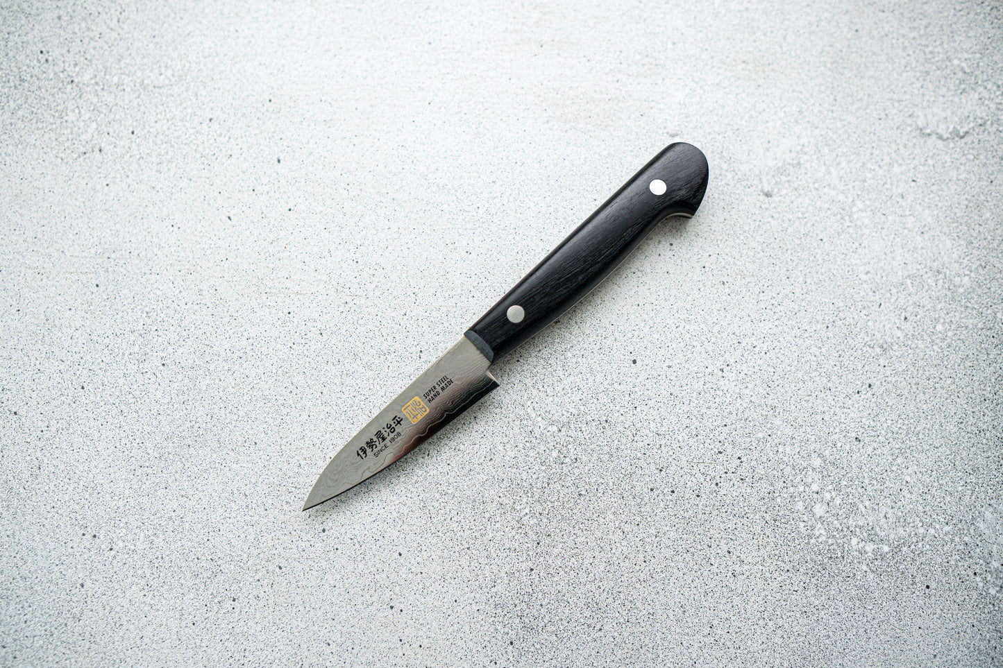 Couteau d'office japonais Iseya VG10 Damas 76 mm