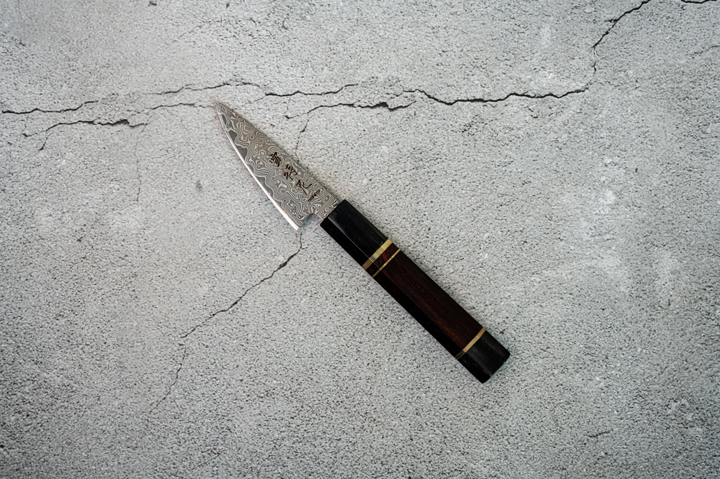 Noseto Kaji Paring 85mm Knife Damascus VG-10 Steel Core 67 layers Buffalo Horns Ironwood