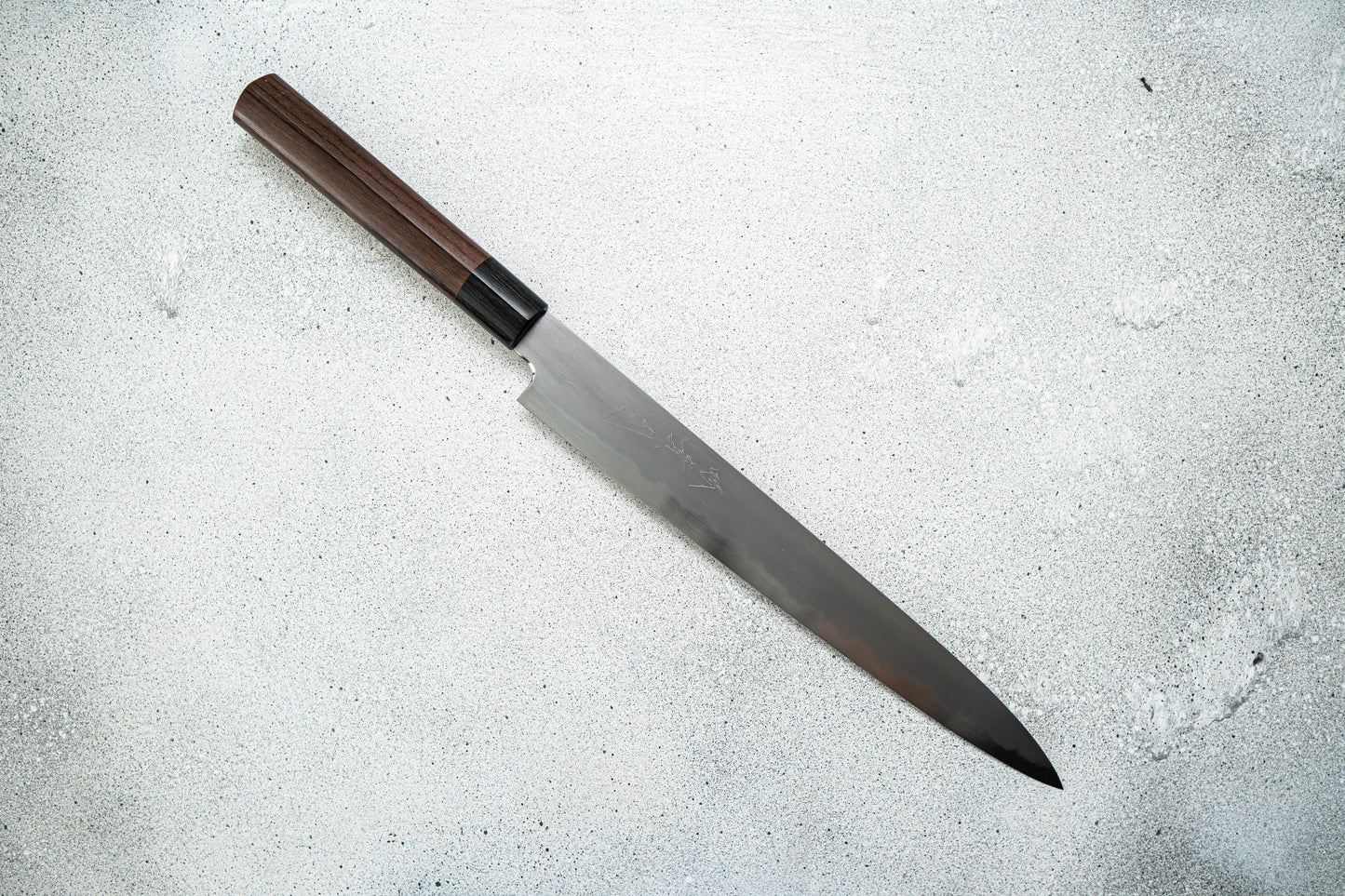Couteau à trancher Jikko White Steel n° 2 Sujihiki, manche Shitan, 270 mm