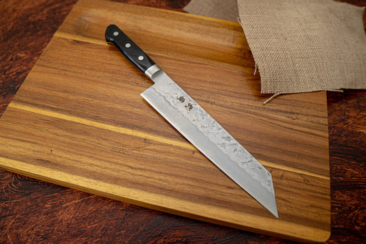 KIRITSUKE BUNKA ACIER ARGENTÉ #3 NASHIJI MANCHE WESTERN 210MM