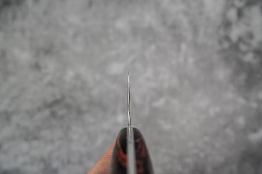 Noseto Roku Santoku 185mm Knife 73-Layer Powder Steel Core with Black and Red G10 Handle