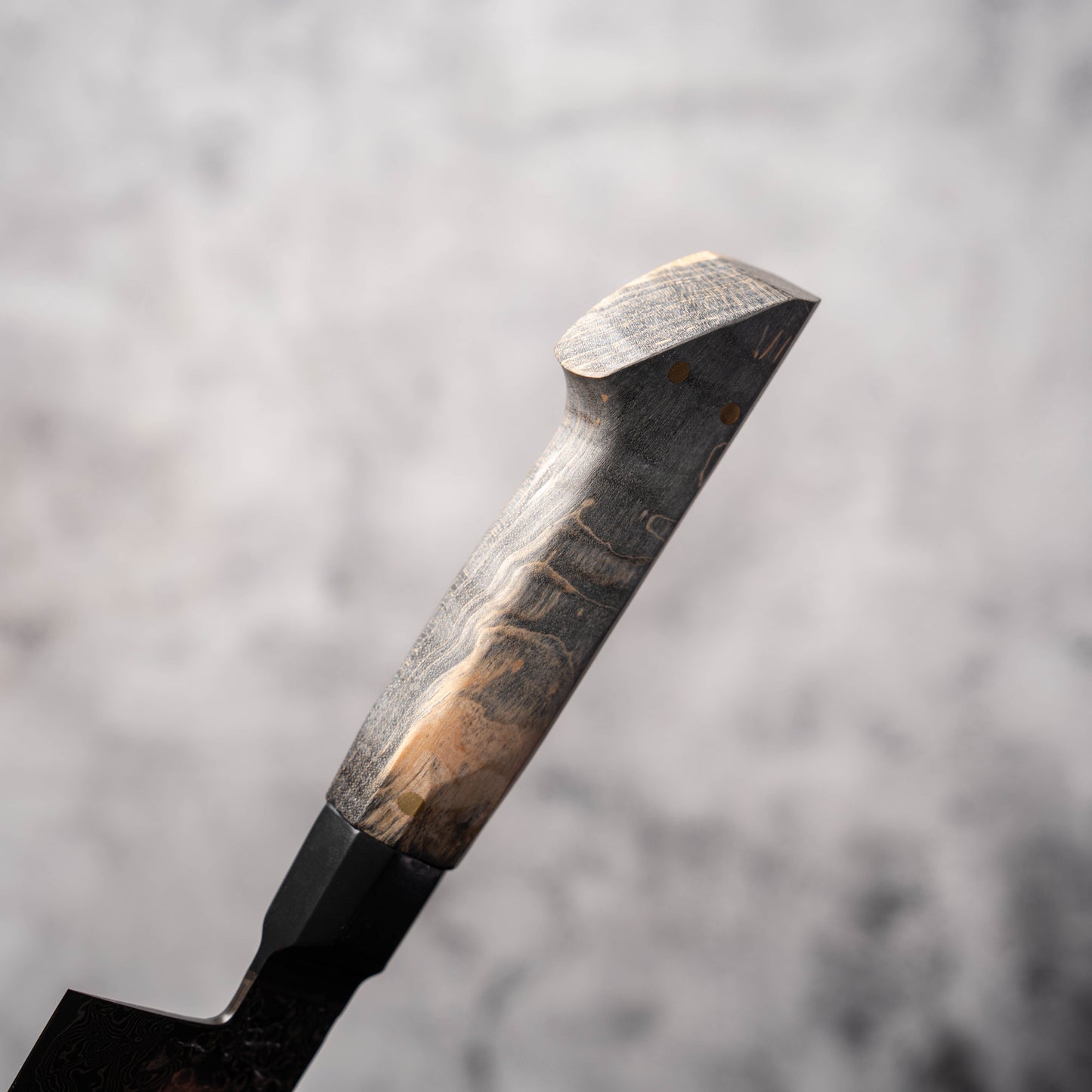 Noseto Uchi Gyuto 210mm Black Damascus VG-10 Ferrule Stabilized Wood Handle
