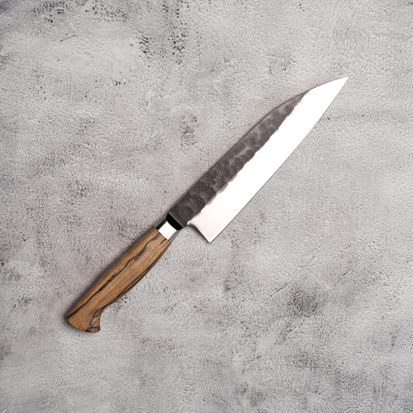 Noseto MD305 Powder Steel Gyuto 210mm Black Forging with Grain Wood Handle