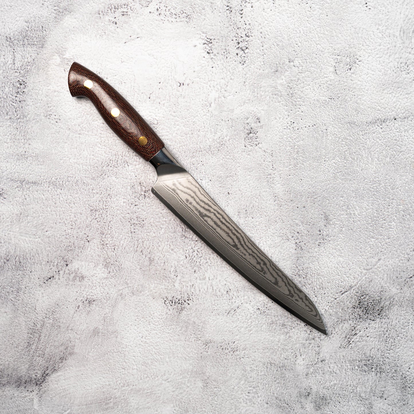 Noseto Toka Slicing 210mm 67 layers VG-10 Damascus Steel with Micarta + Copper Rivets Handle