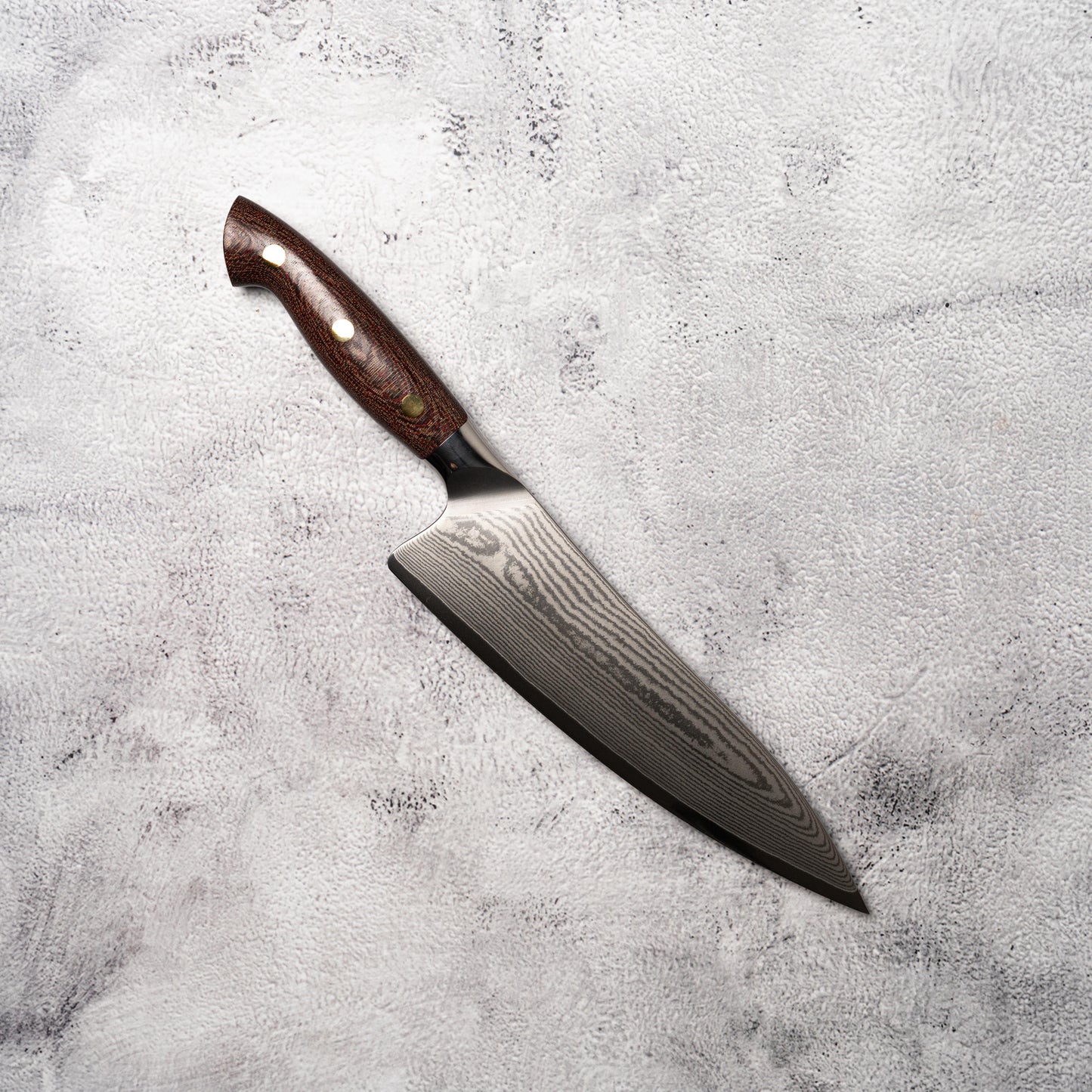 Noseto Toka 210mm Gyuto 67 layers VG-10 Damascus Steel with Micarta + Copper Rivets Handle