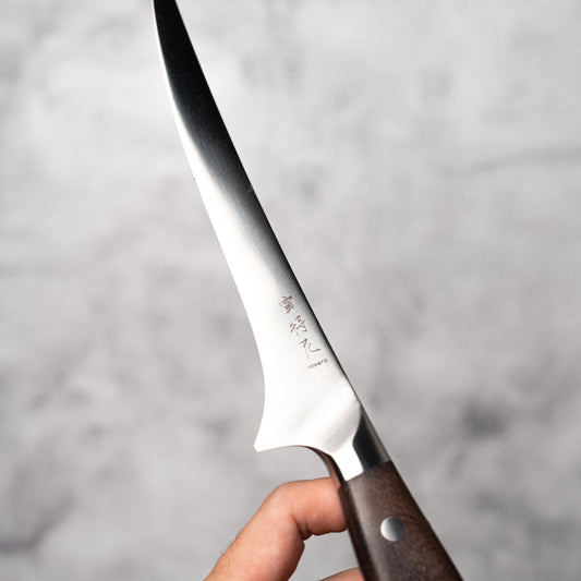 NOSETO German Fillet 180mm Stainless Steel High Quality Red Sandal Wood Handle