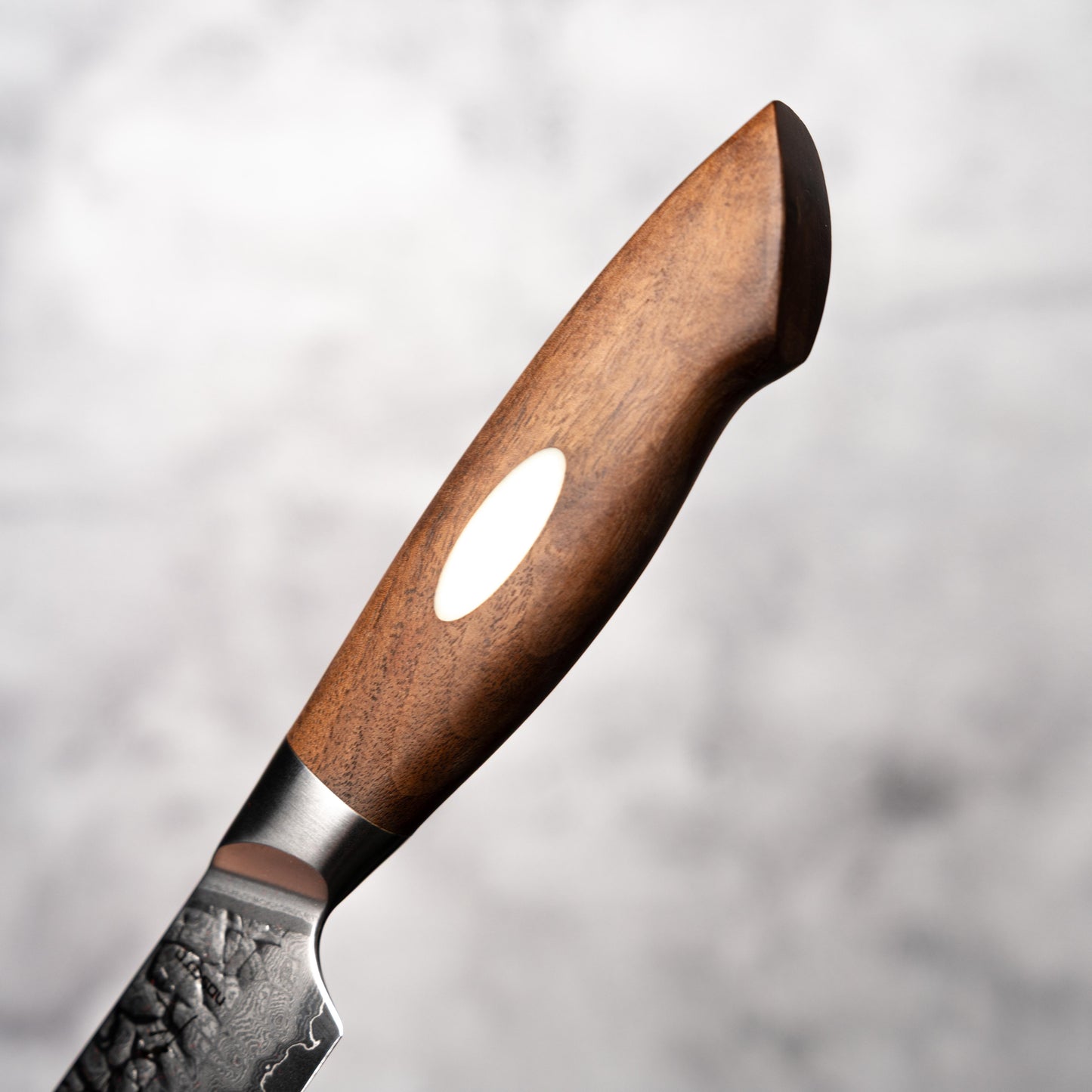 Noseto Oku Sujihiki 240mm Hammered 67 Layers AUS10 Damascus Steel Walnut Wood + Synthetic Ox Bone Patch Handle