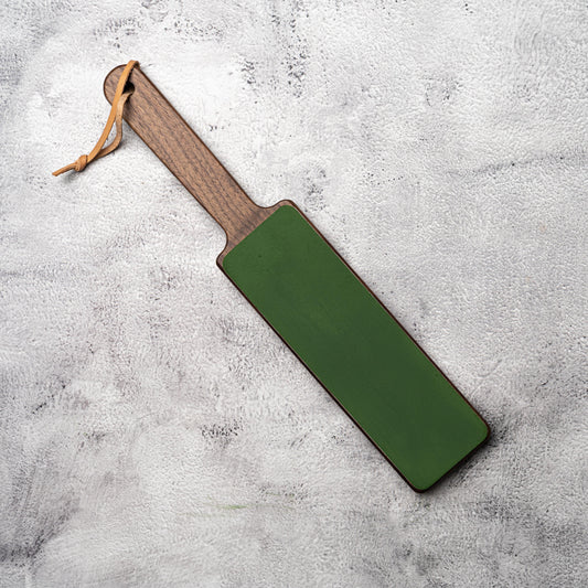 Dual Sided Knife Leather Strop + Compound North American Walnut Wood