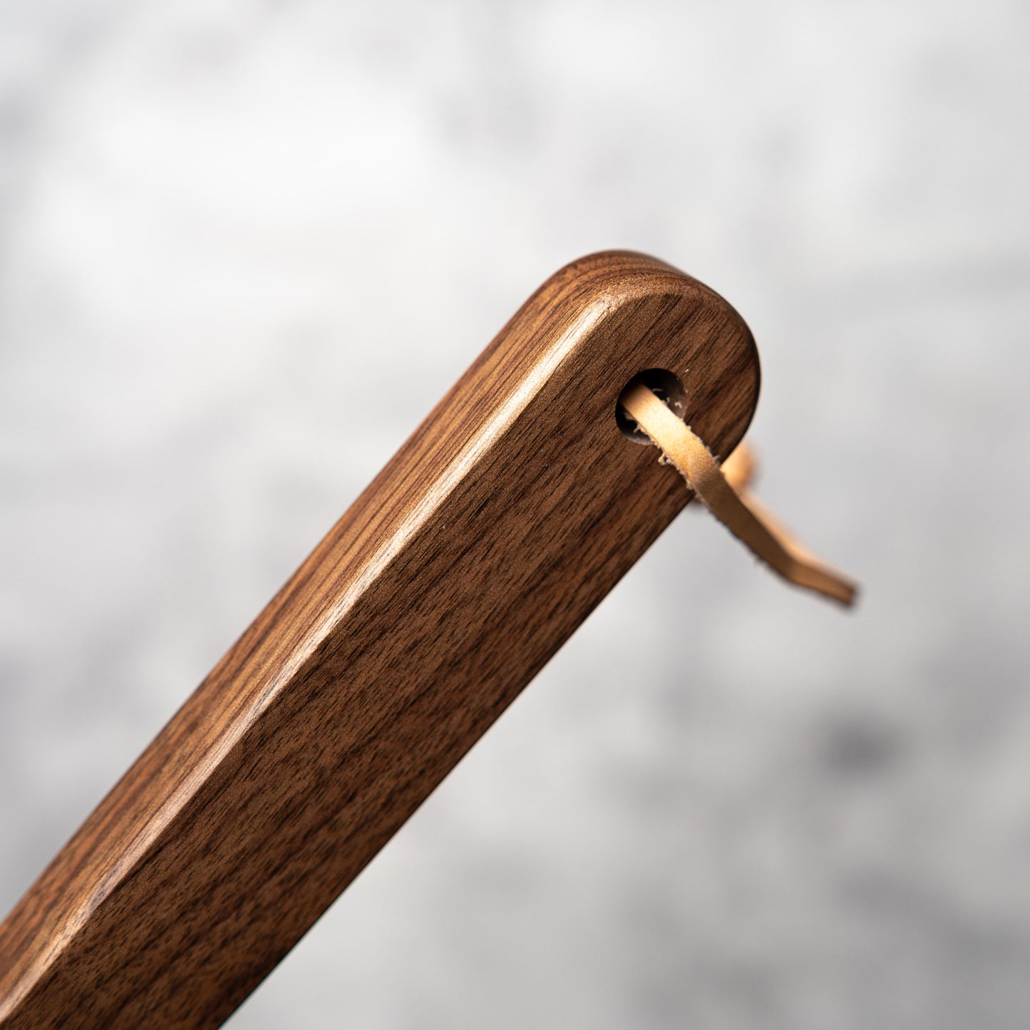 Dual Sided Knife Leather Strop + Compound North American Walnut Wood