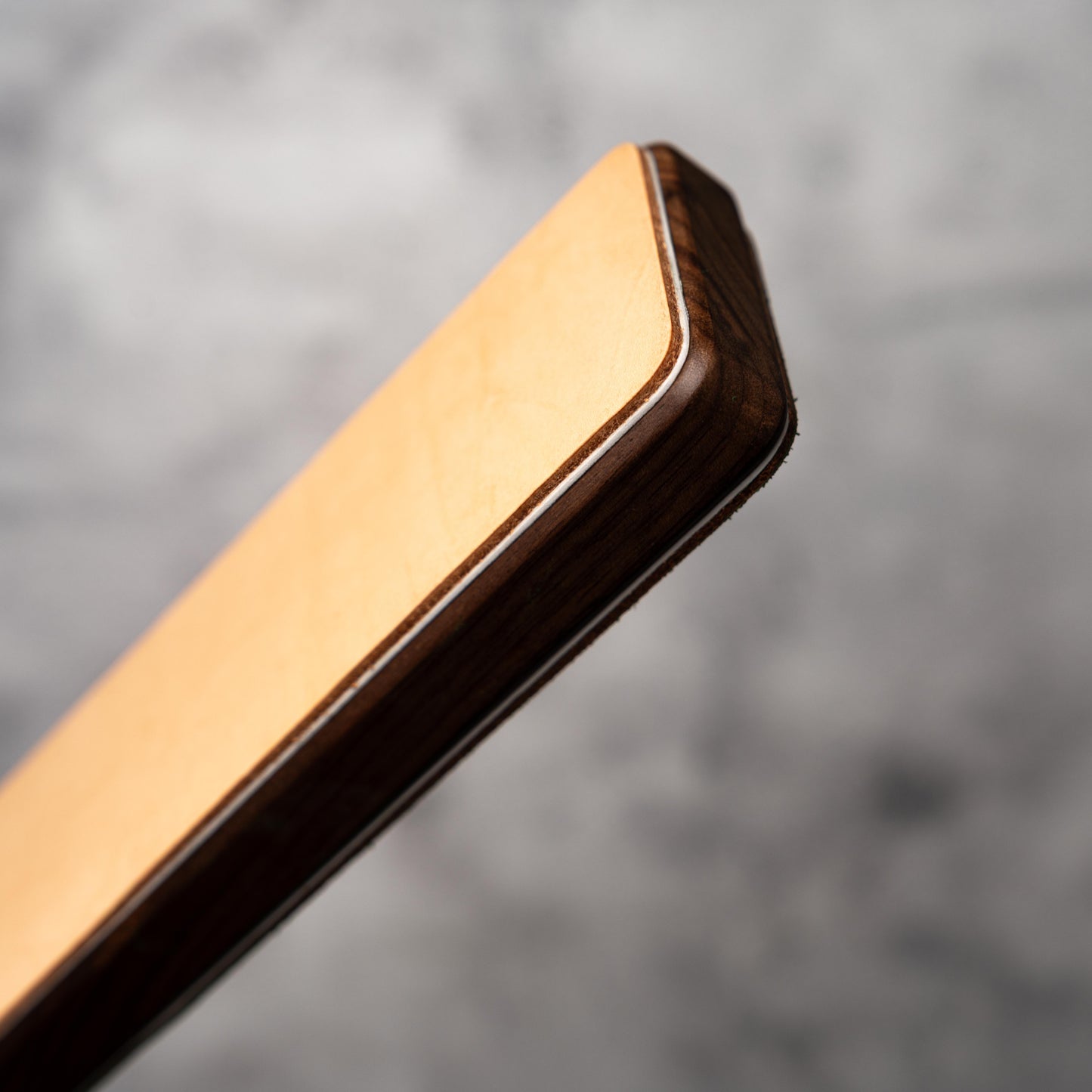 Dual Sided Knife Leather Strop + Compound North American Walnut Wood