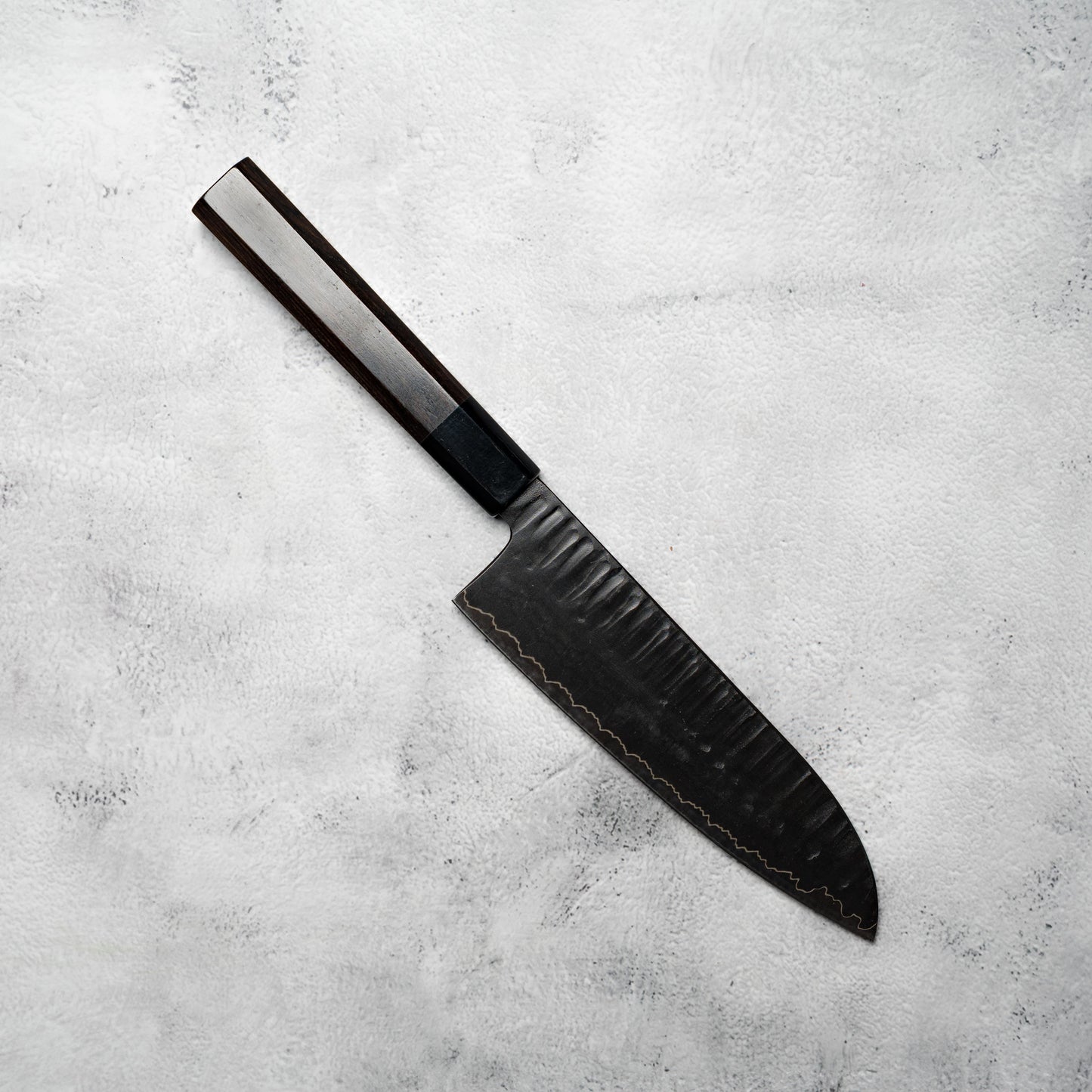 Noseto GAIJIN 180mm Santoku Sanmai VG-10 Ebony & Buffalo Horn Handle