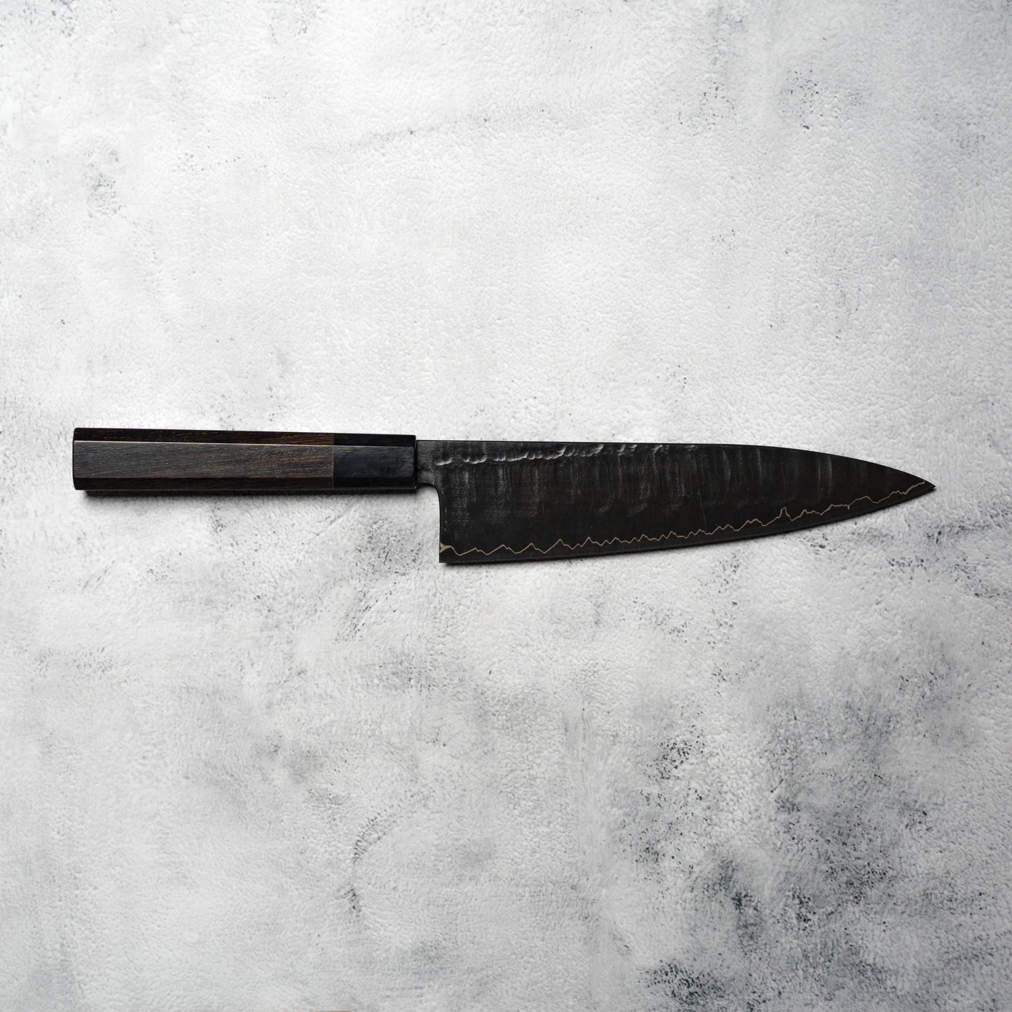 Noseto GAIJIN 210mm Gyuto Sanmai VG-10 with Ebony and Buffalo Hone Handle
