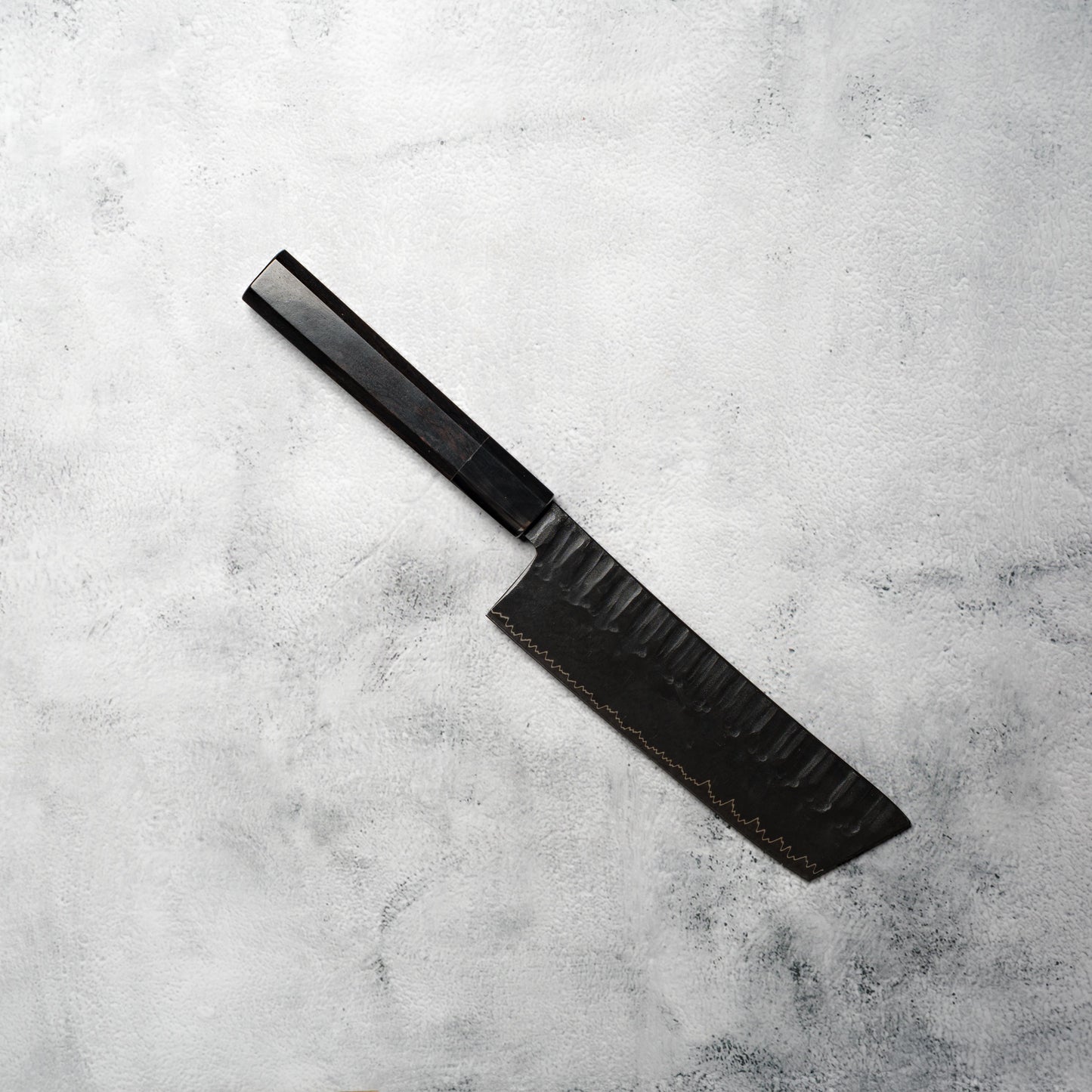 Noseto GAIJIN 180mm Nakiri – Sanmai VG-10 Ebony & Buffalo Horn Handle