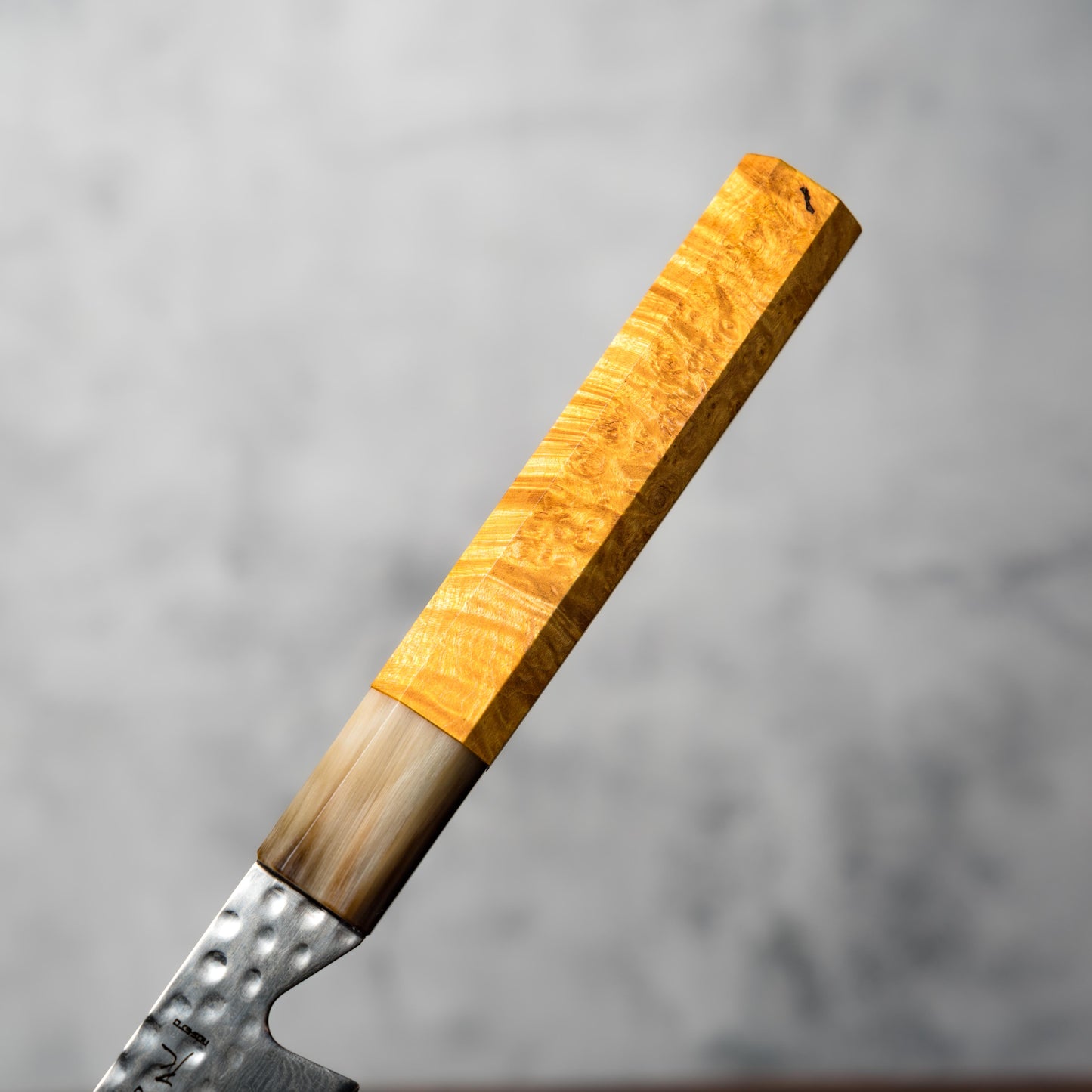 "PRE-ORDER" Noseto Tana 270mm Sakimaru VG-10 Damascus Slicing Knife with Stabilized Burl & White Buffalo Horn