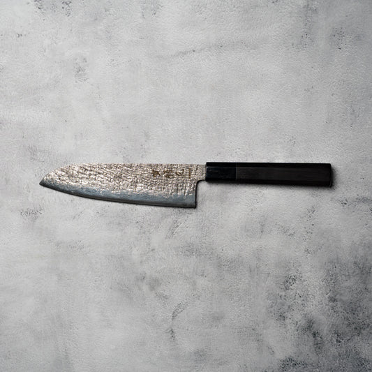 Noseto Kaze Santoku 180mm 67-Layer VG10 Damascus Steel with Ebony & Buffalo Horn Handle
