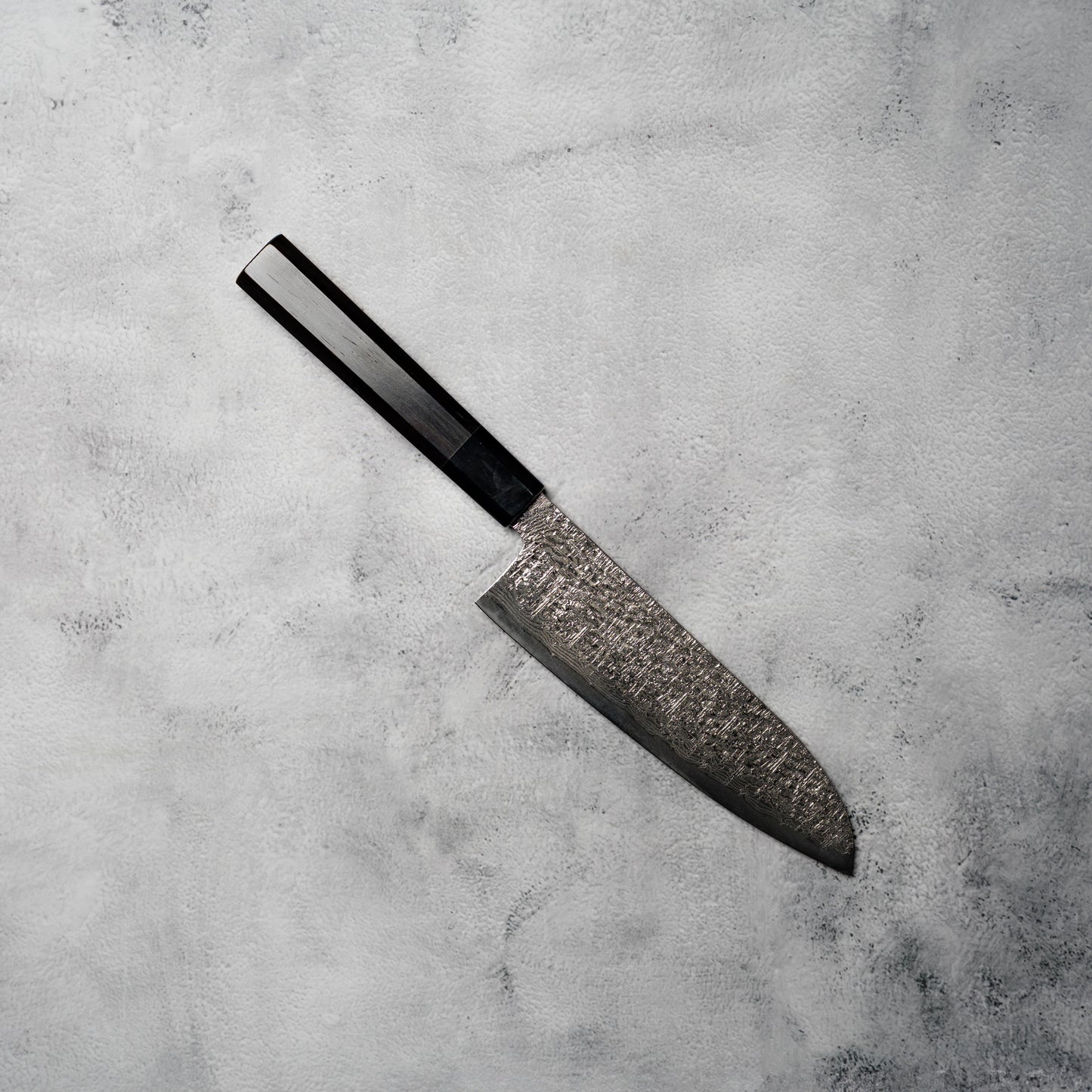 Noseto Kaze Santoku 180mm 67-Layer VG10 Damascus Steel with Ebony & Buffalo Horn Handle