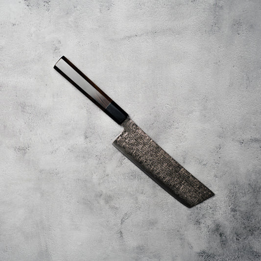 Noseto Kaze Nakiri 180mm 67-Layer VG10 Damascus Steel with Ebony & Buffalo Horn Handle