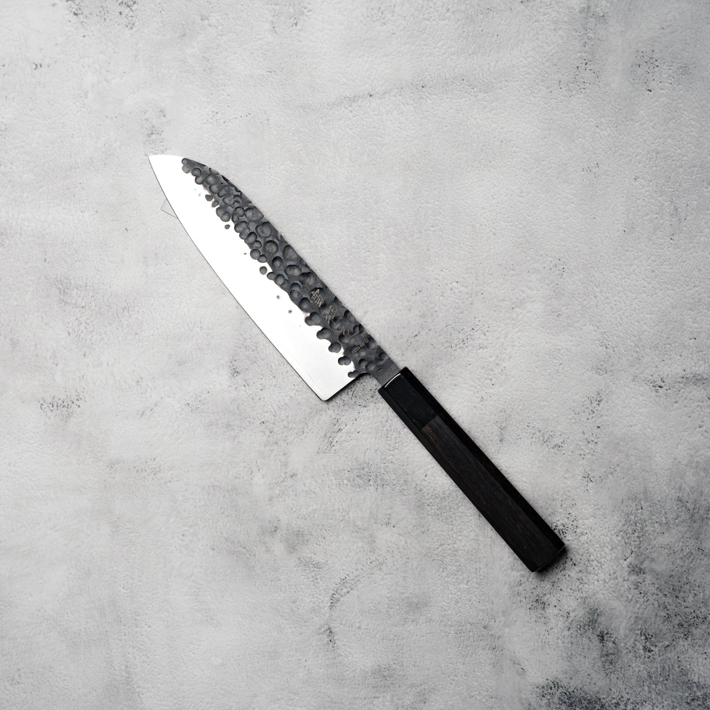 Noseto Kurai Santoku 180mm Sanmai AUS-10 High Carbon Steel with Ebony & Buffalo Horn Handle