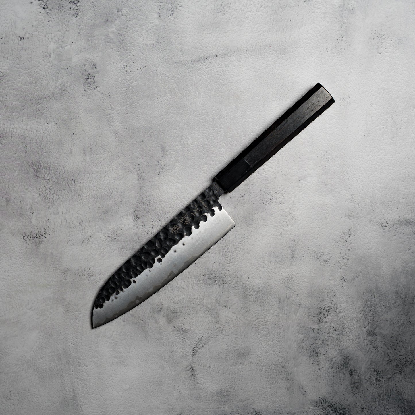 Noseto Kurai Santoku 180mm Sanmai AUS-10 High Carbon Steel with Ebony & Buffalo Horn Handle