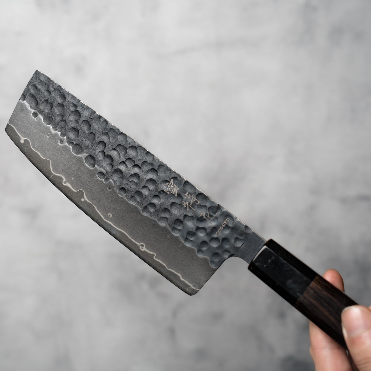 Noseto Kurai Nakiri 180mm Sanmai AUS-10 High Carbon Steel with Ebony & Buffalo Horn Handle