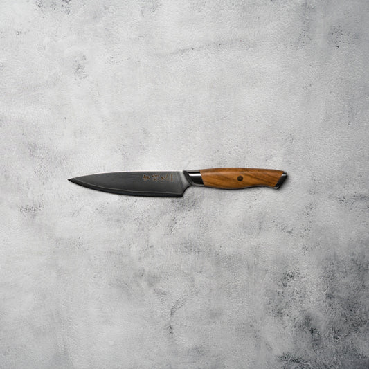 Noseto 3-Layer Cladding AUS-10 Petty 135 mm – Olive Wood Handle