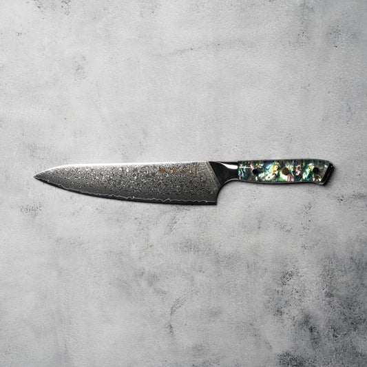 Noseto Abalone Gyuto 210mm VG-10 Resin Western Handle