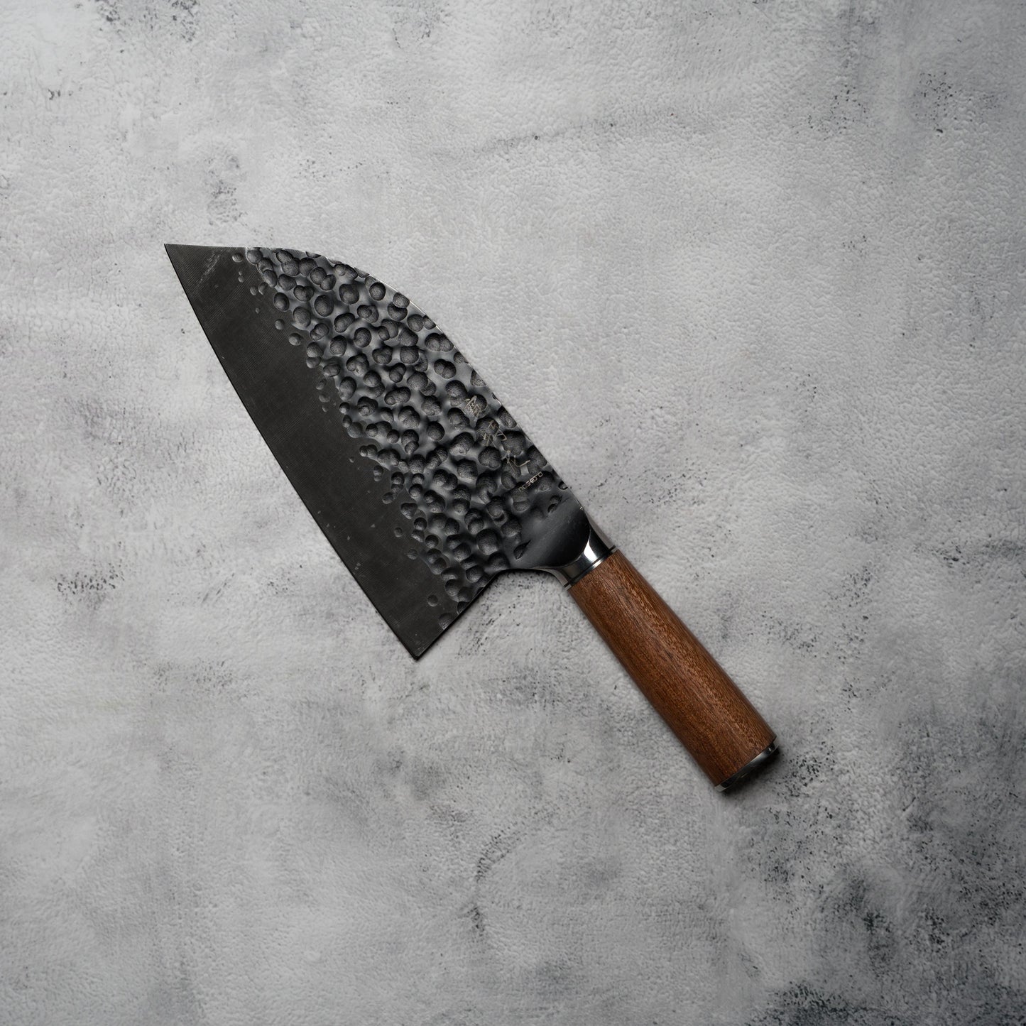 Kazan Serbian Chef Knife 175mm 3-Layer Carbon Stee Rosewood Handle