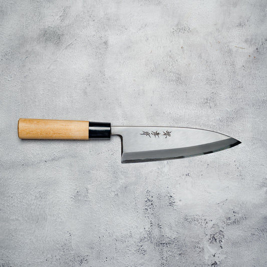 Sakai Takayuki Kasumitogi White Steel Deba 165mm Japanese Knife Magnolia Handle