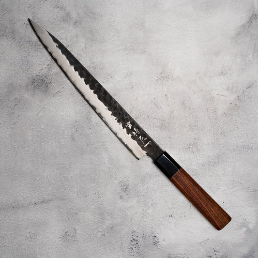 Noseto Neno Sujihiki 240mm 3 Layers Carbon Steel with Red Wood Buffalo Horn